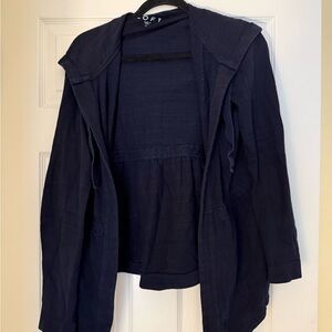 LOFT Dark Blue Utility Jacket for Women and blouse